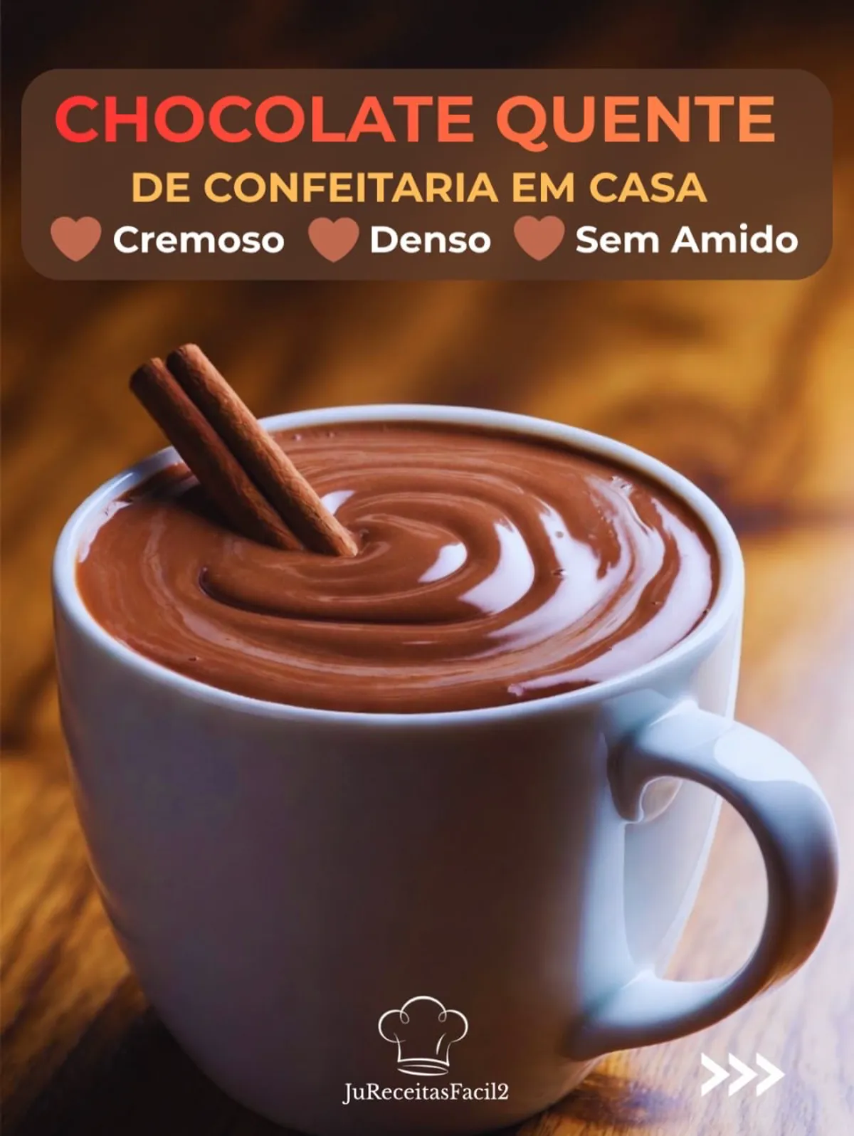 Chocolate Quente de Confeitaria em Casa